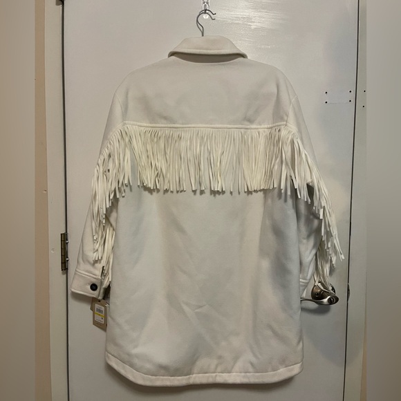 Levi’s Women Light Cream Fringe Fashion Jacket. - Picture 8 of 10